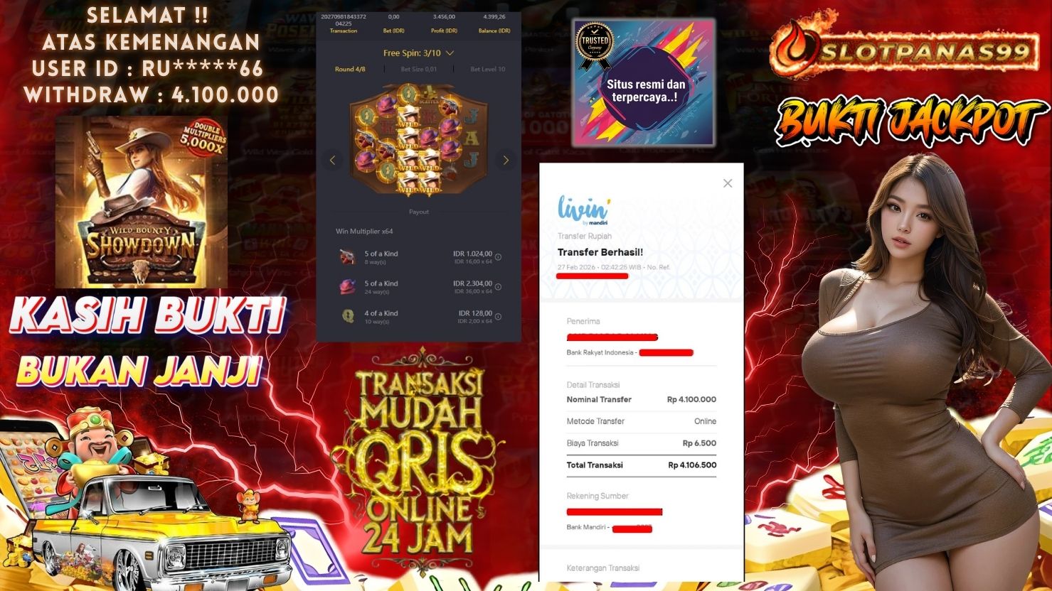 SLOTPANAS99 JACKPOT SLOT WILD BOUNTY SHOWDOWN